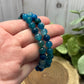 Blue Dyed Agate - Bracelet 8 mm
