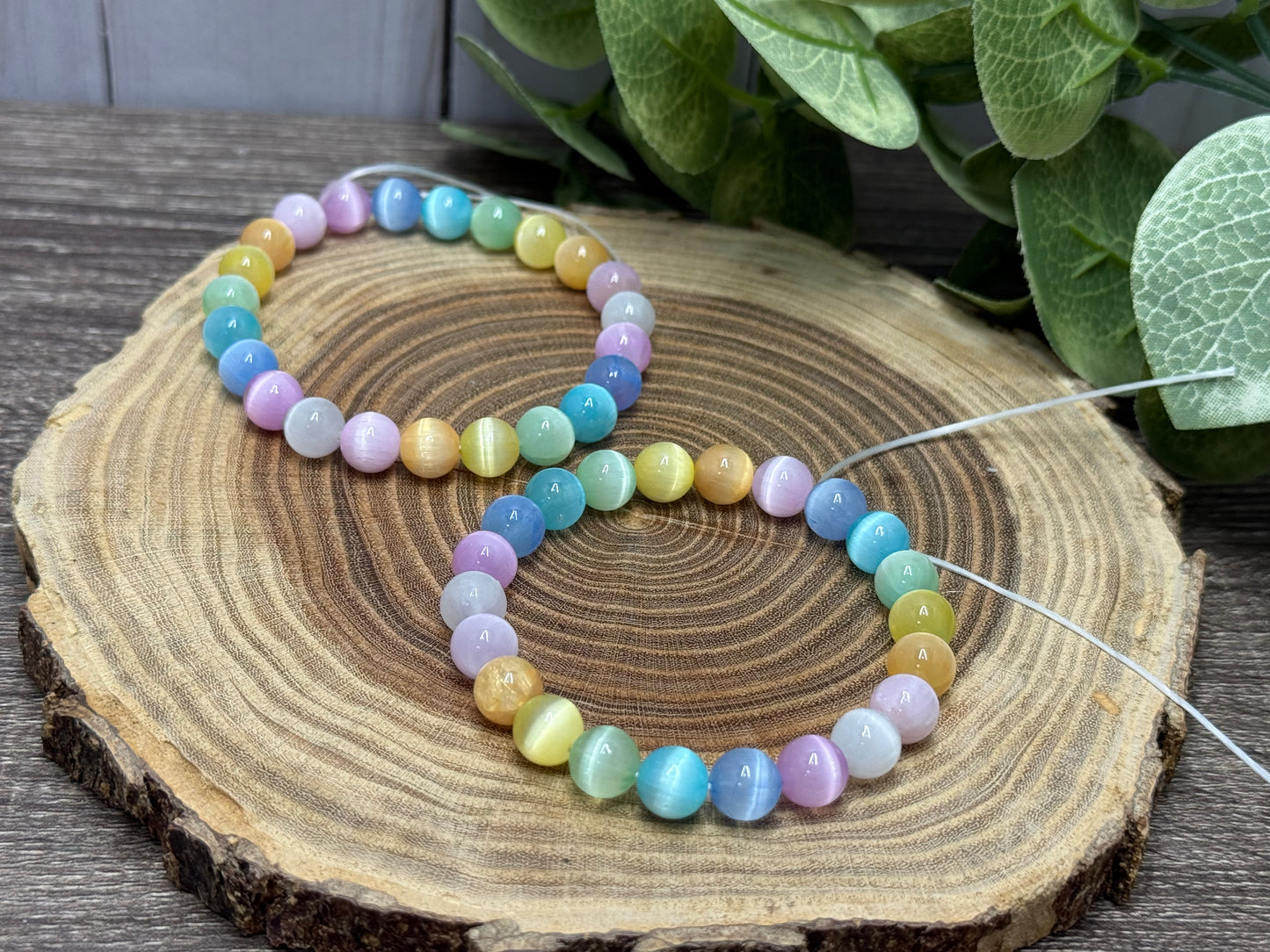 Dyed Selenite - Bracelet 8 mm