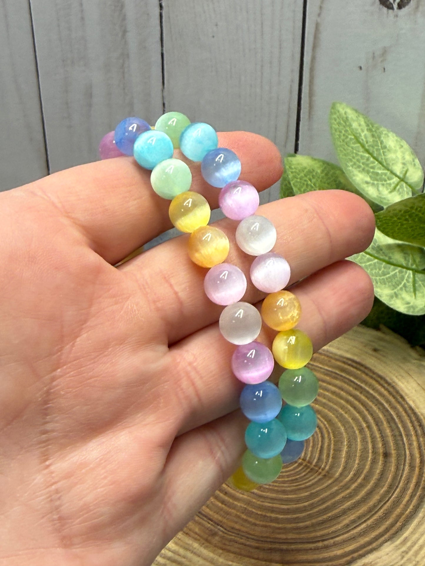 Dyed Selenite - Bracelet 8 mm