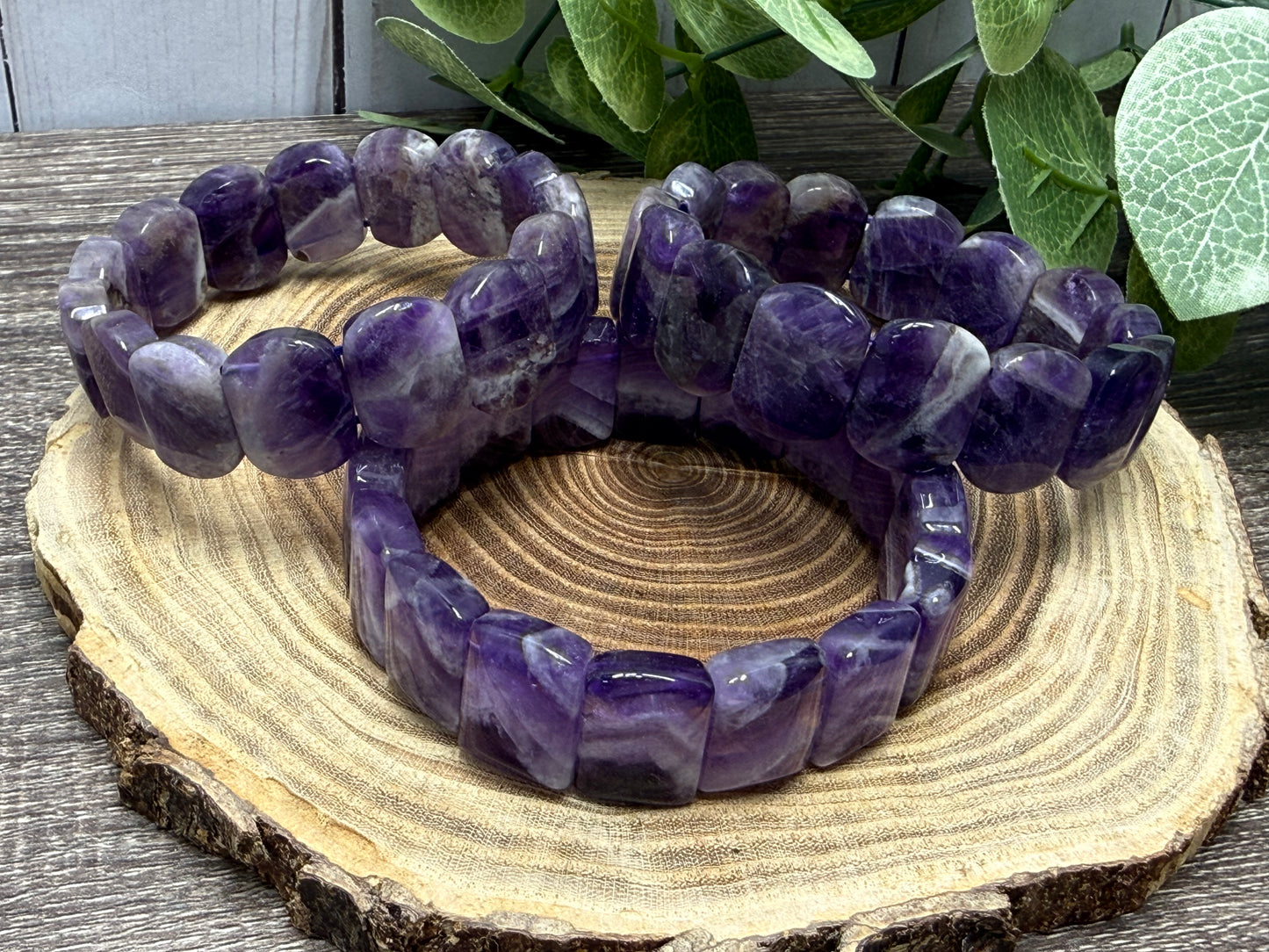 Chevron Amethyst Bangle Style - Bracelet