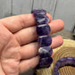 Chevron Amethyst Bangle Style - Bracelet