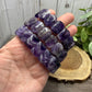 Chevron Amethyst Bangle Style - Bracelet