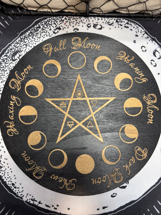 Pendulum Board -  8” Large Star & Moon Phases