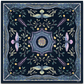 Altar Cloth - floral indigo birds