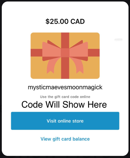 Mystic Maeves Moon Magick Electronic Gift Card