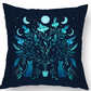 Cats with Plant and Moon Phase - Pillow Case Cover