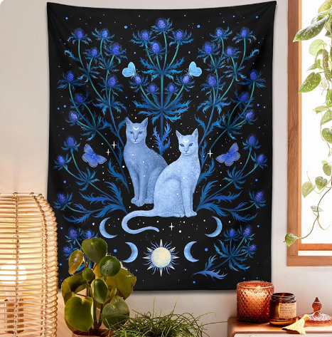 Cat and Thistle Tapestry