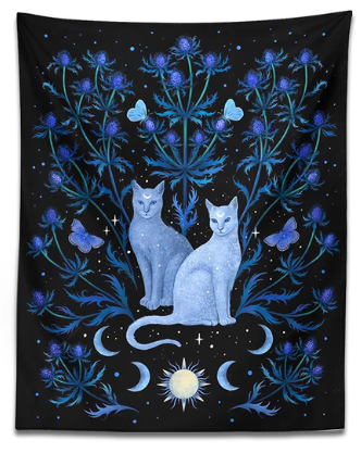 Cat and Thistle Tapestry