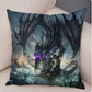 Purple Dragon on Skull - Pillow Case Cover