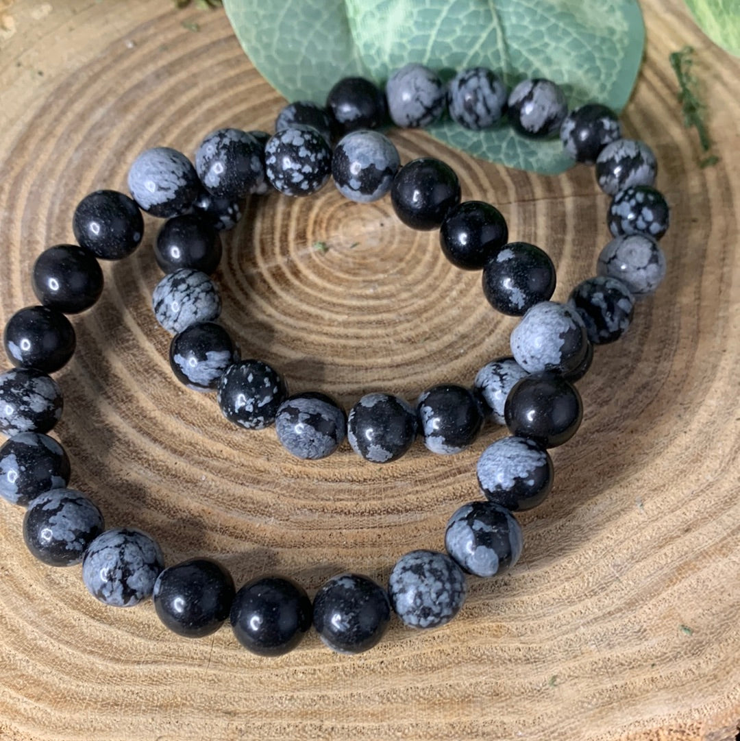 Snowflake Obsidian - Bracelet 8 mm