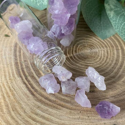 Amethyst Flower Crystal Chip Bottle