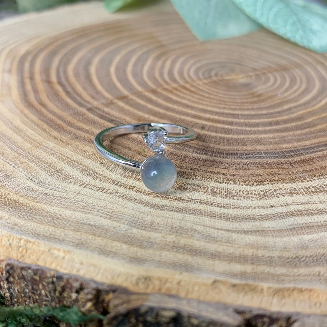 Labradorite Rings - Sliver Coated