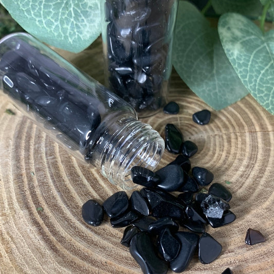 Black Obsidian (small) Crystal Chip Bottle