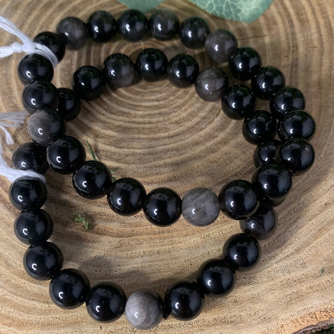 Silver Sheen Obsidian - Bracelet