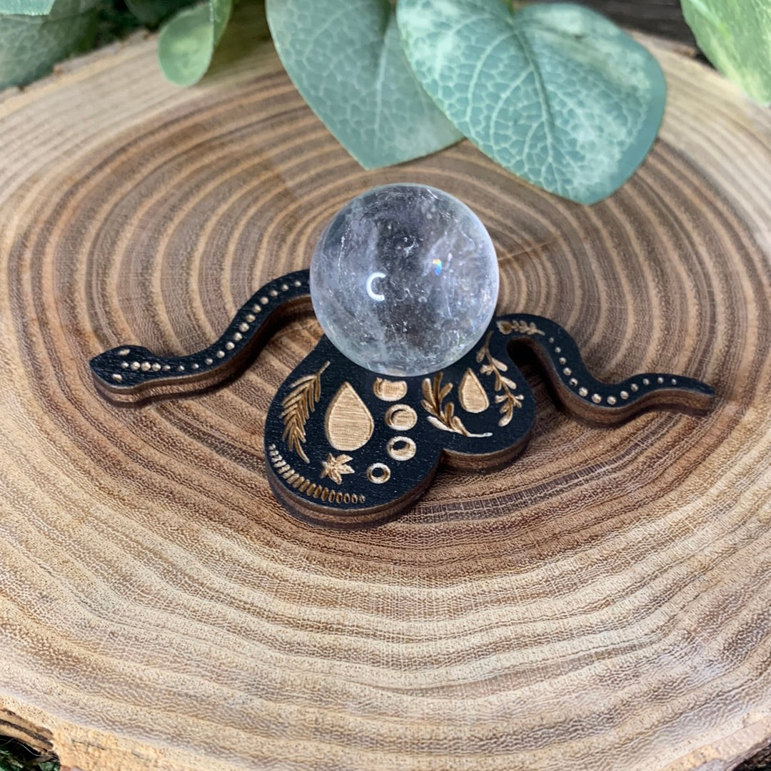 Snake Wooden Sphere Stand