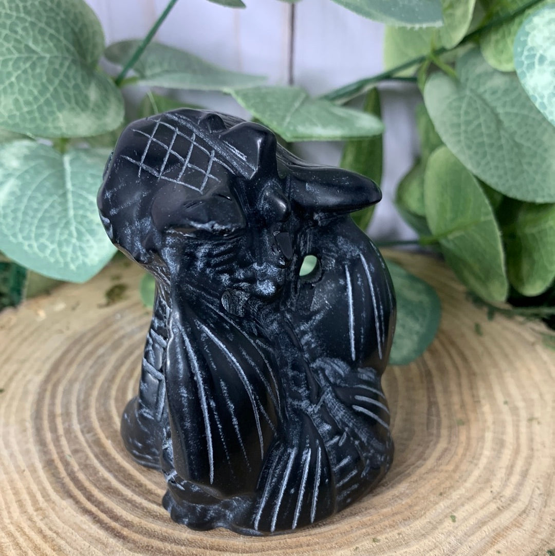 Toothless Obsidian Carving