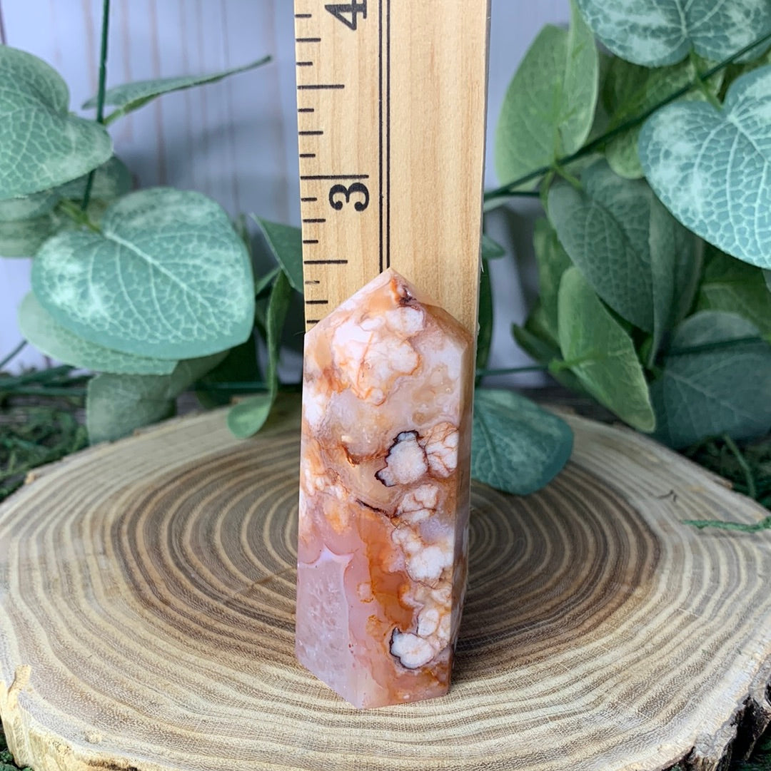 Carnelian Flower Agate Towers