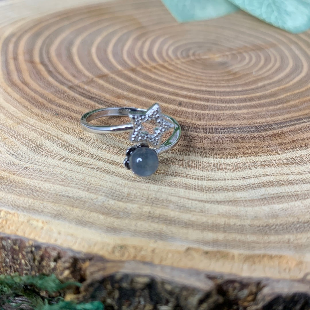 Labradorite Rings - Sliver Coated