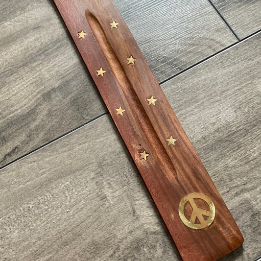 Incense Stick Holder & Ash Catcher - Peace Sign