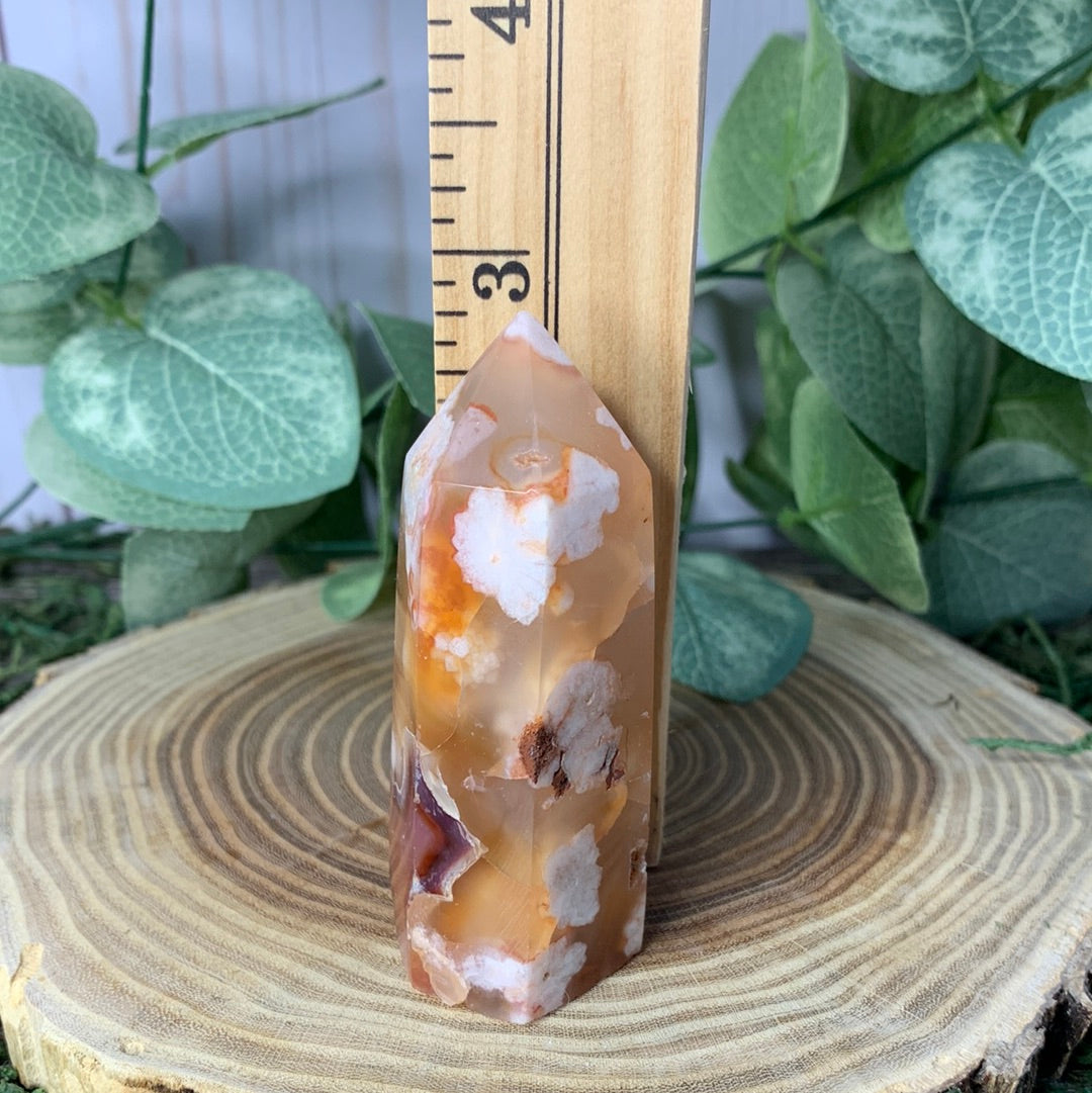 Carnelian Flower Agate Towers