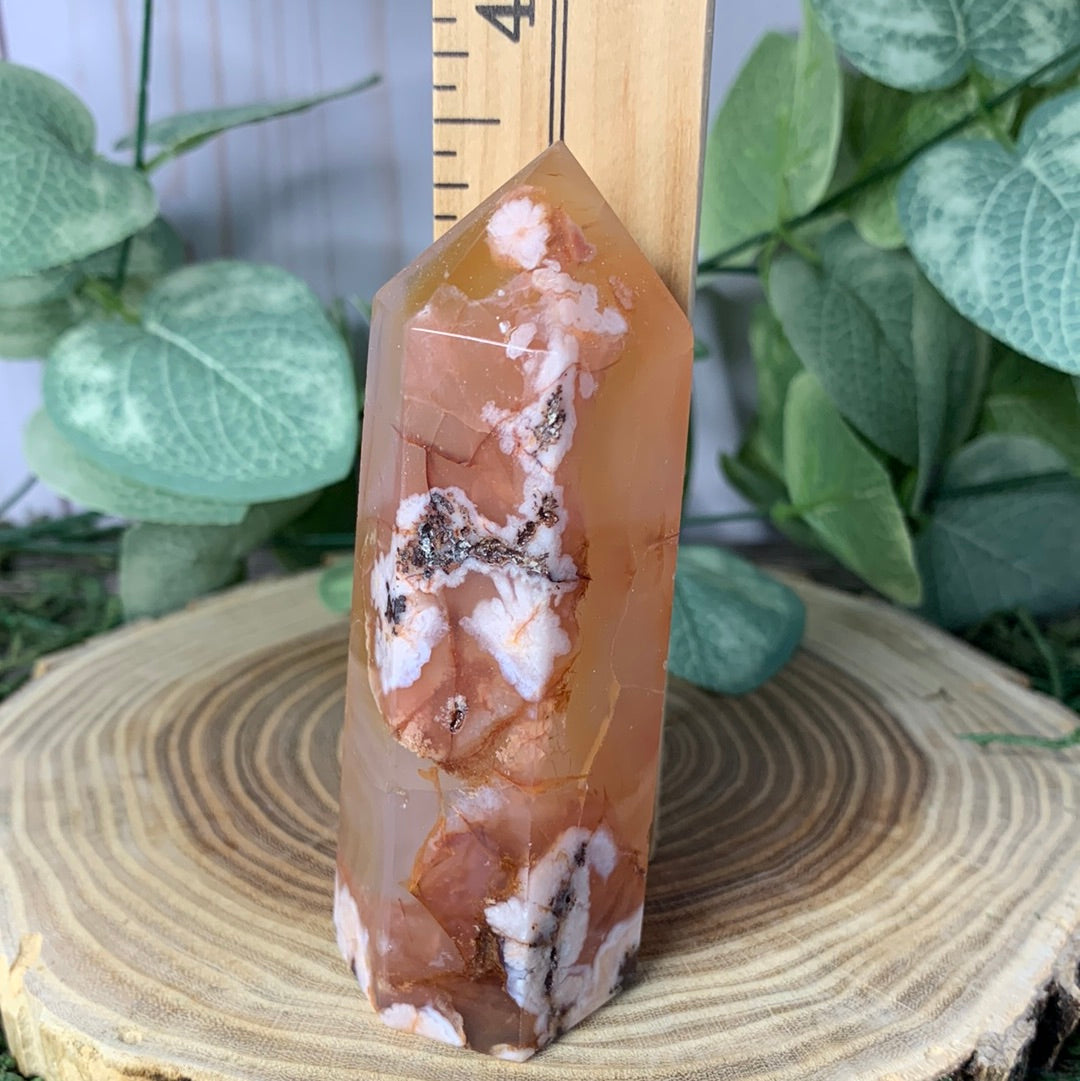 Carnelian Flower Agate Towers