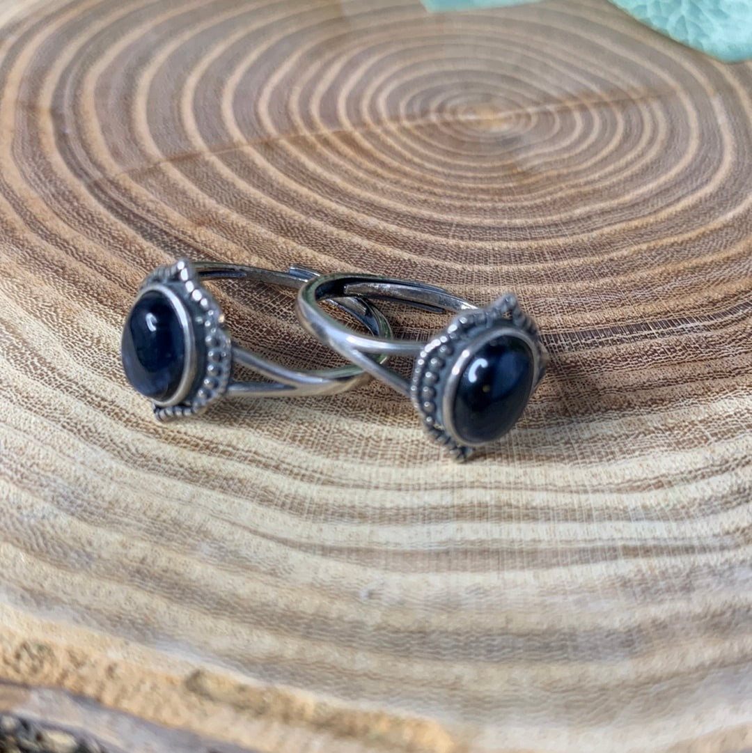 Blue Tigers Eye Crystal Rings - 925 SILVER