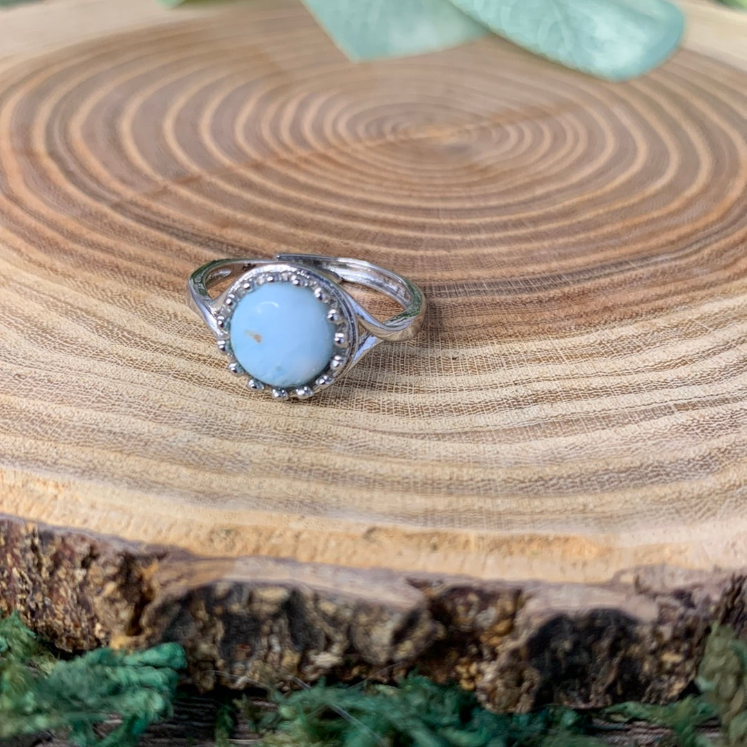 Larimar Rings - Sliver Coated