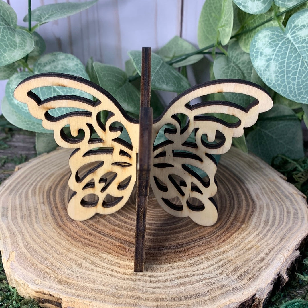 Butterfly - Wooden Sphere Stand Large