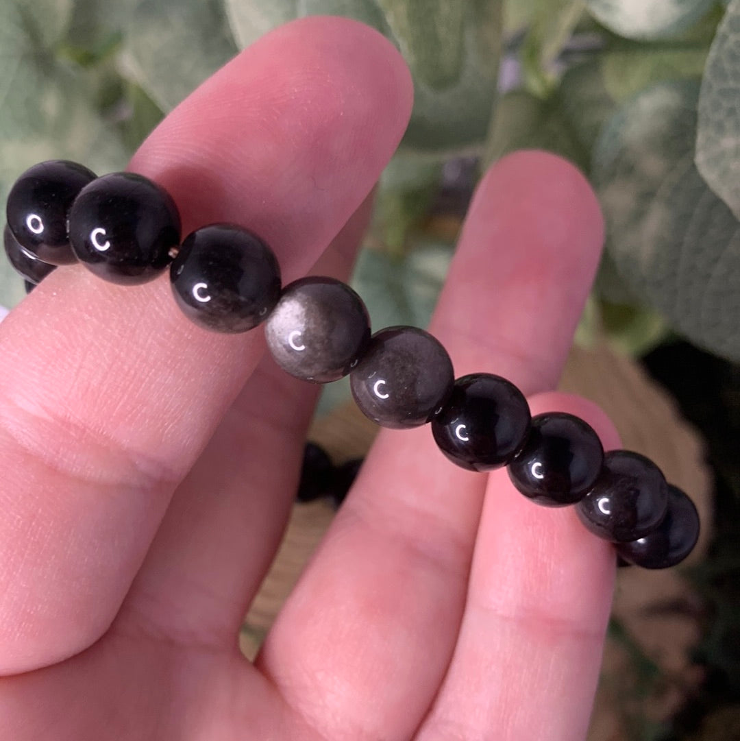 Silver Sheen Obsidian - Bracelet