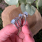 Aquamarine Rings - Sliver Coated