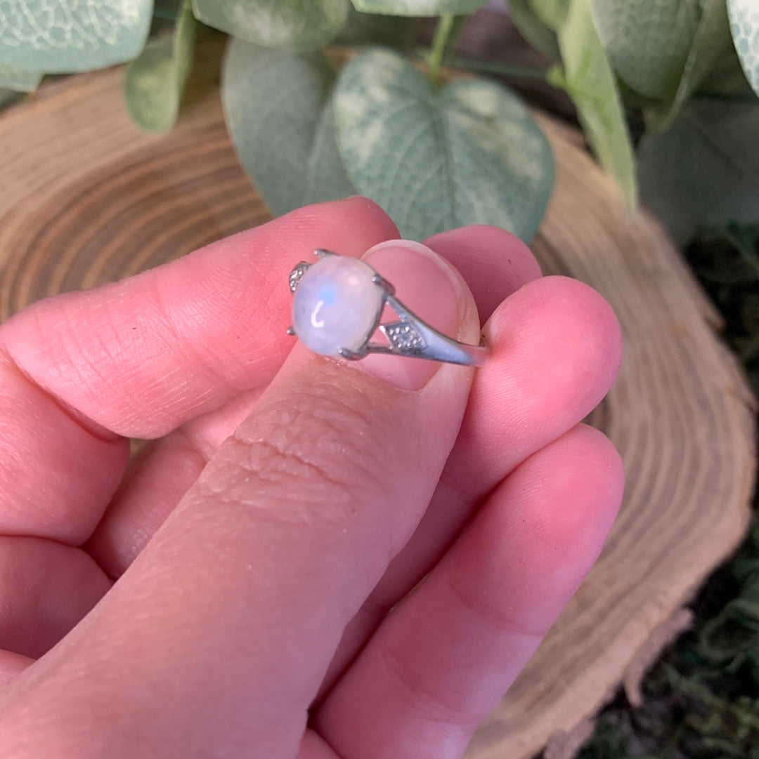 Moonstone Rings - Silver Coated