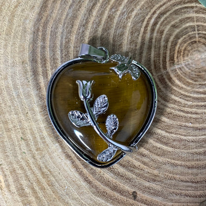 Heart with Flowers Pendant