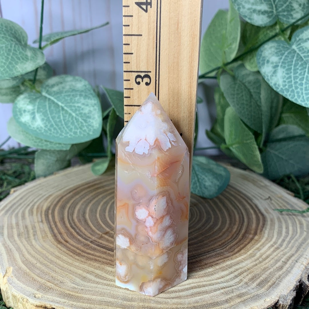 Carnelian Flower Agate Towers