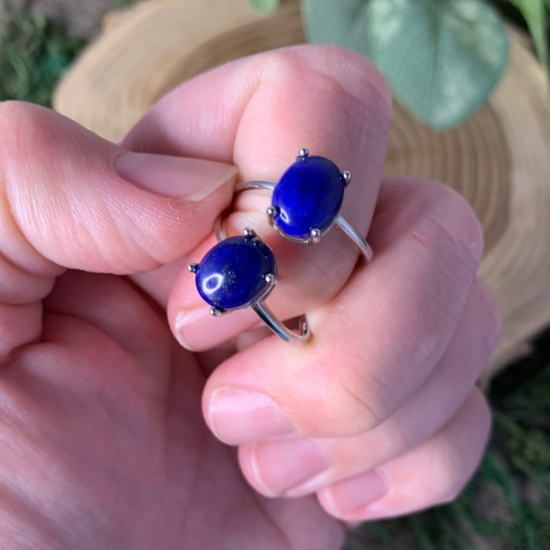 Deep Blue Stone Rings - 925 SILVER