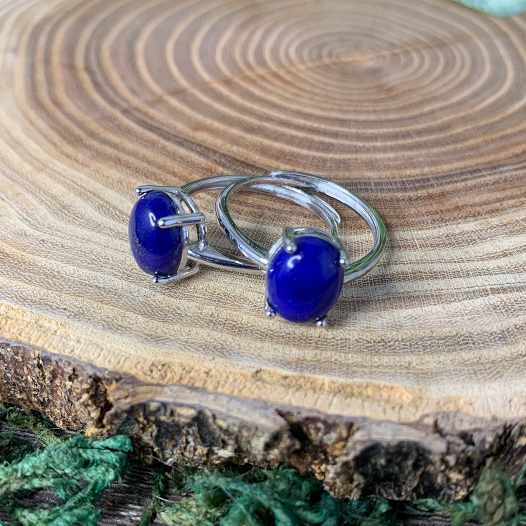 Deep Blue Stone Rings - 925 SILVER