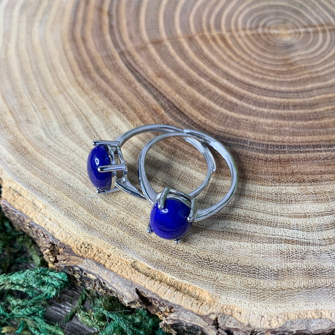 Deep Blue Stone Rings - 925 SILVER