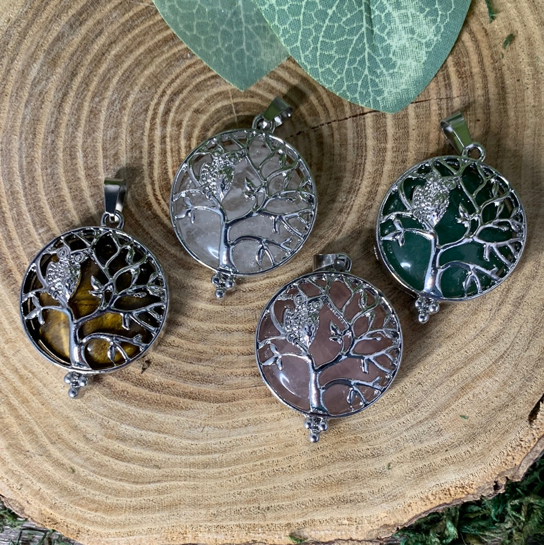 Owl in Tree Pendant