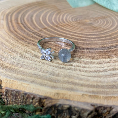 Labradorite Rings - Sliver Coated