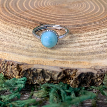 Larimar Rings - Sliver Coated