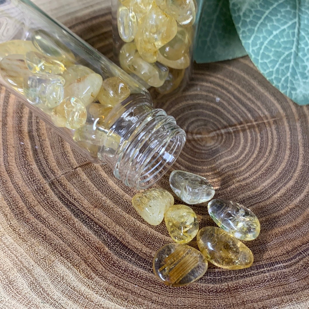 Citrine (heated) Crystal Chip Bottle