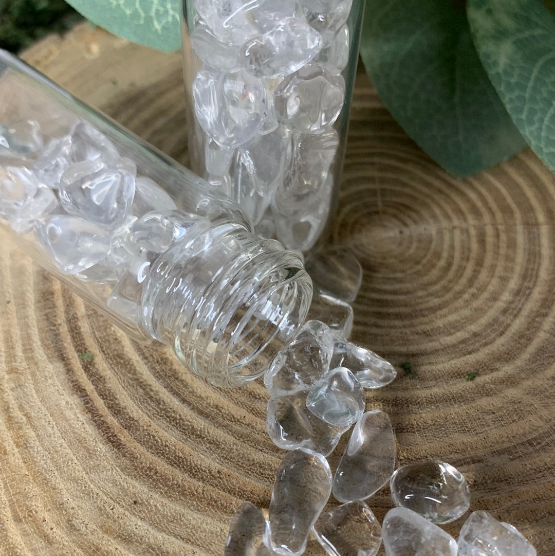 Clear Crystal Chip Bottle