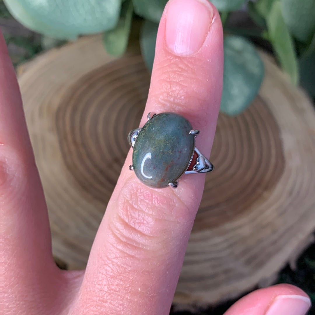 Moss Agate - Sliver Coated