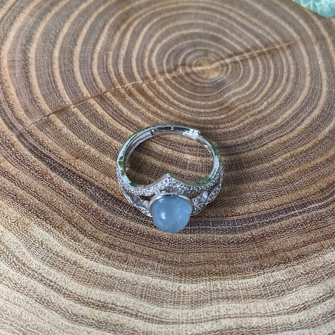 Aquamarine Rings - Sliver Coated