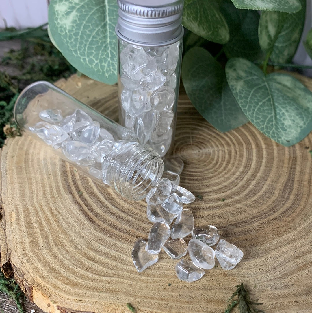 Clear Crystal Chip Bottle