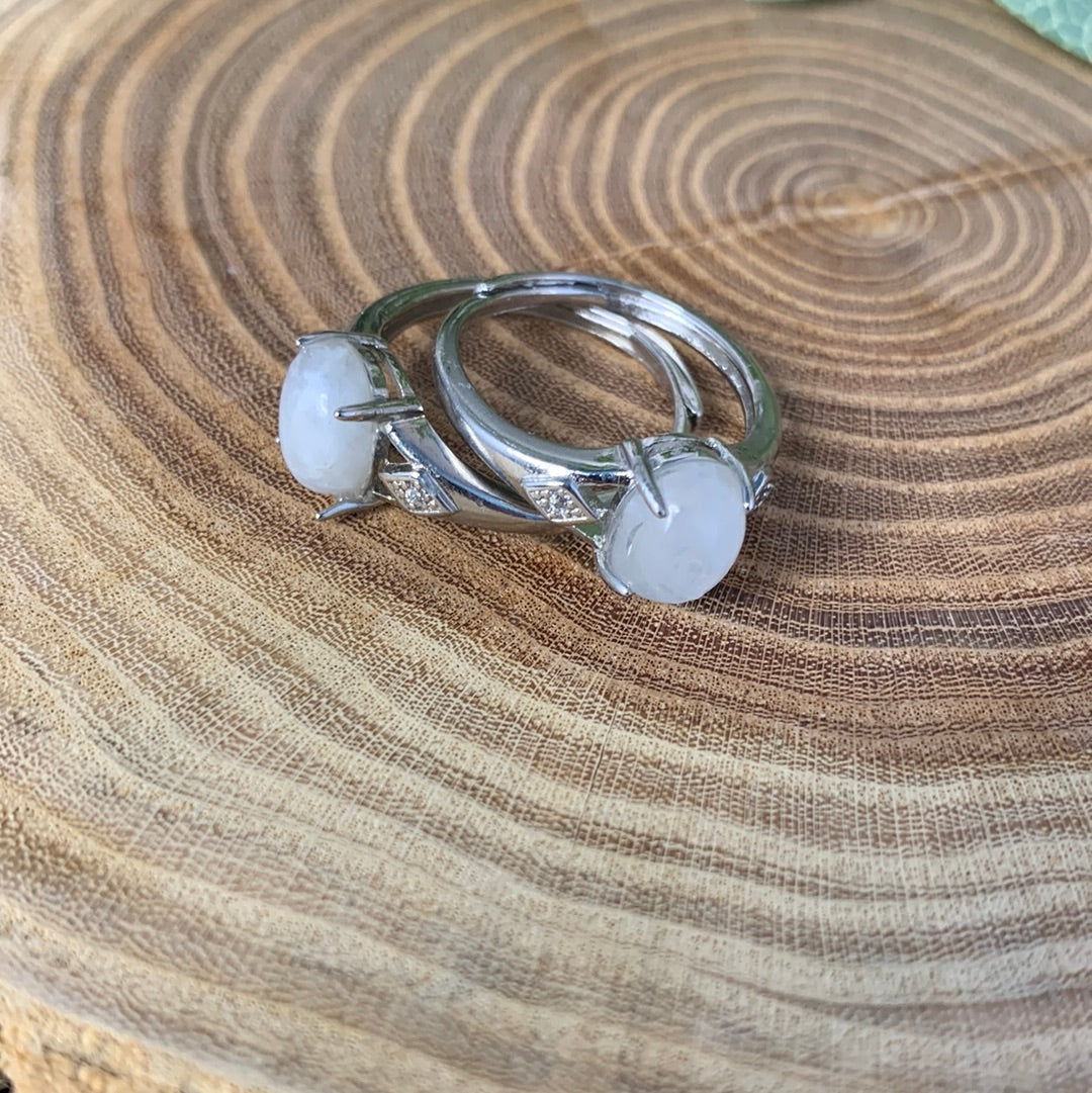 Moonstone Rings - Silver Coated