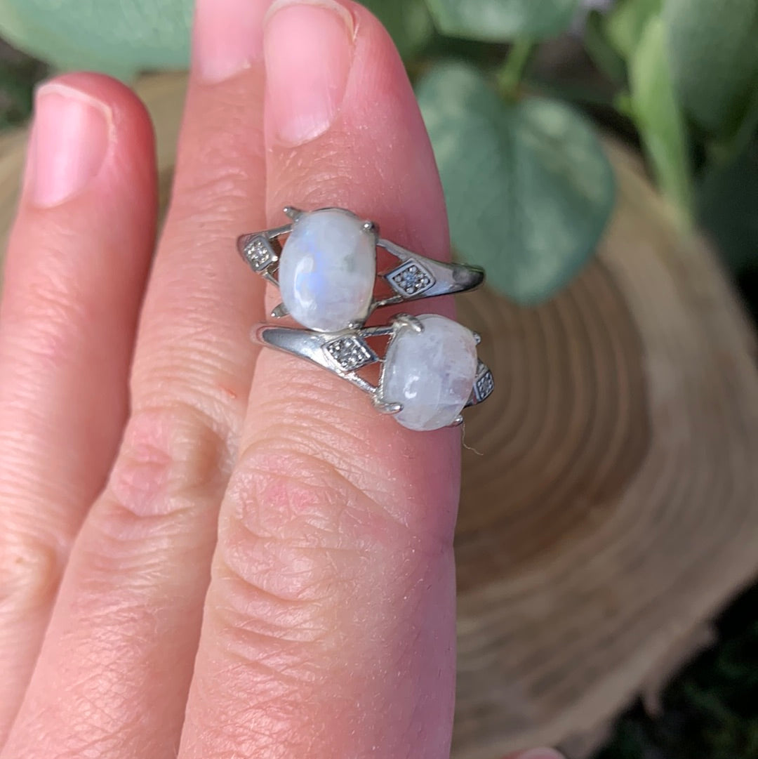 Moonstone Rings - Silver Coated