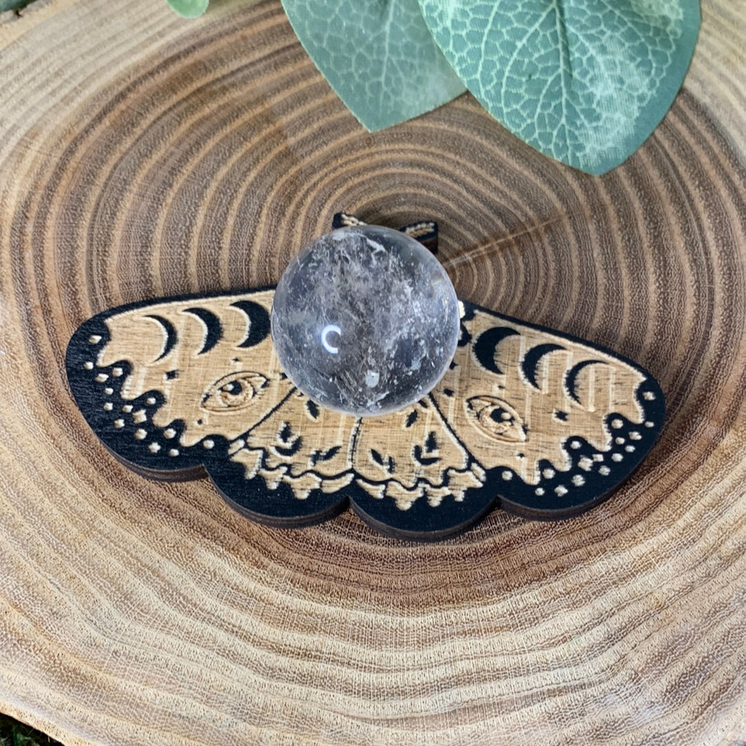 Moth Wooden Sphere Stand