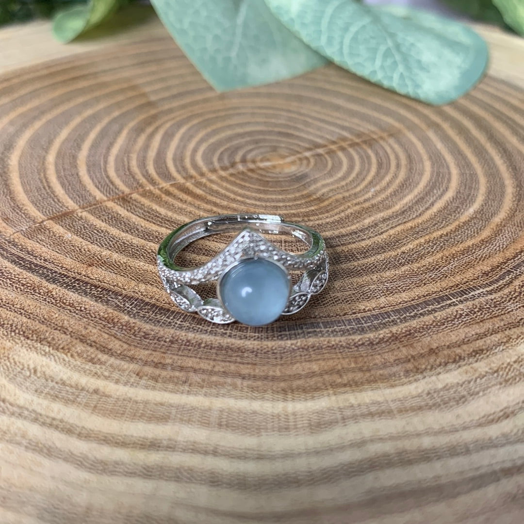 Aquamarine Rings - Sliver Coated