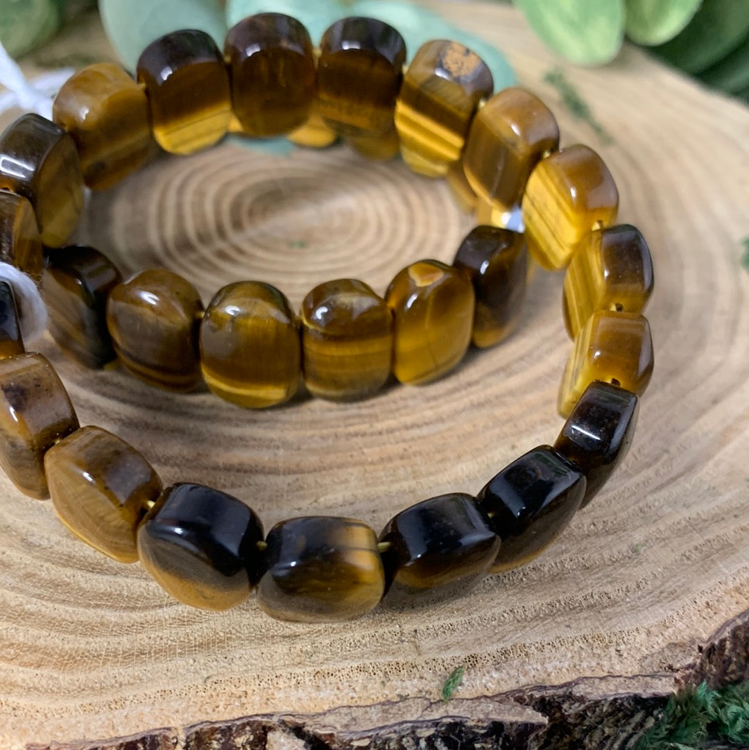 Tigers Eye Bangle Style (Yellow) - Bracelet