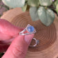 Aquamarine Rings - Sliver Coated